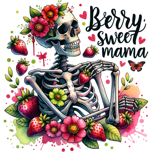 Berry Sweet Mama Skeleton - DTF Transfer