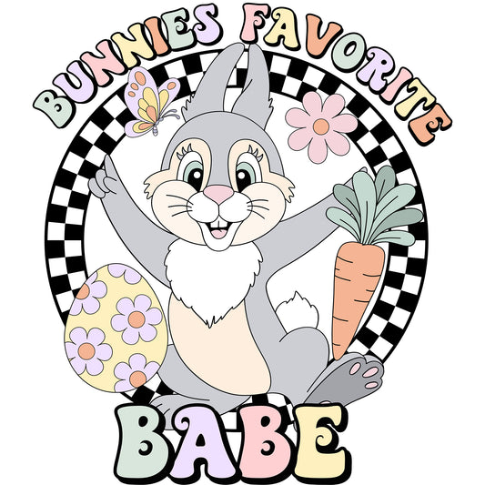 Bunnies Favorite Babe Pastel - DTF Transfer