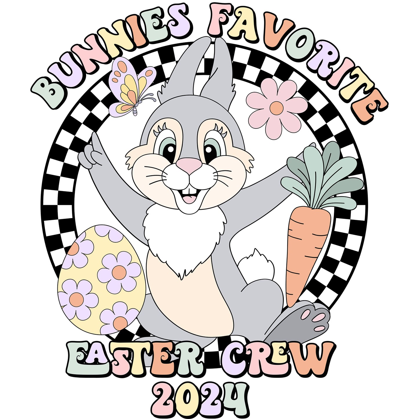 Bunnies Favorite Easter Crew 2024 - DTF Transfer