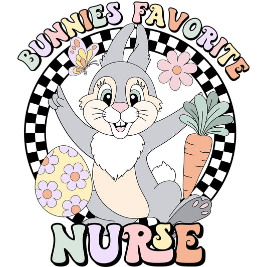 Bunnies Favorite Nurse - DTF Transfer