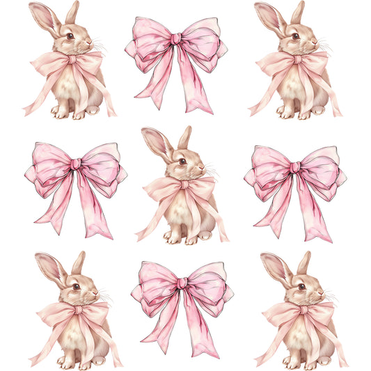 Bunny Bow Rows - DTF Transfer