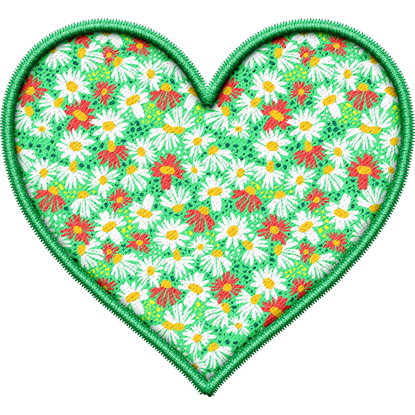 Floral Heart Green - DTF Transfer