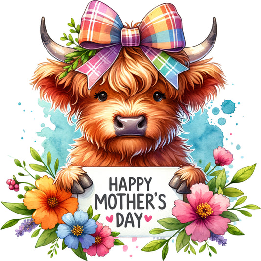 Happy Mother's Day Cow - DTF Transfer