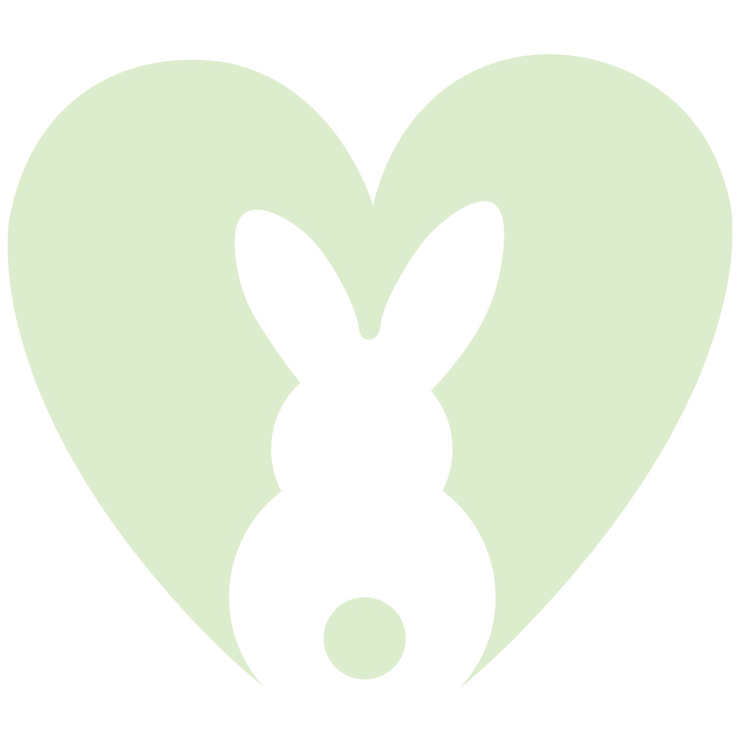 Heart Bunny Green - DTF Transfer