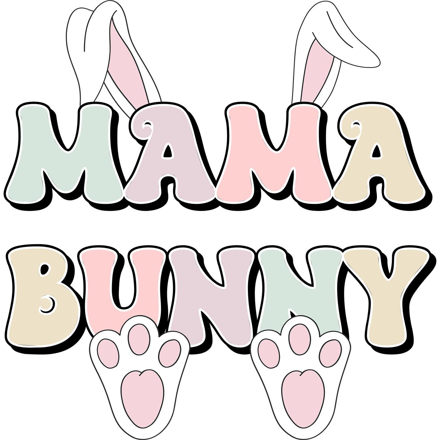 Mama Bunny Ears - DTF Transfer