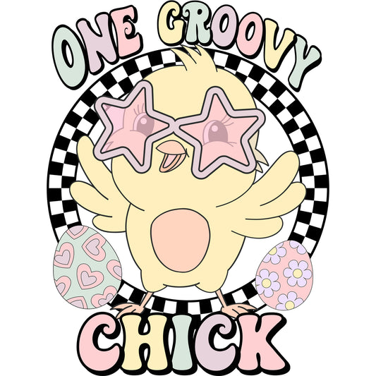 One Groovy Chick - DTF Transfer