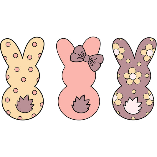 Patterned Bunnies - DTF Transfer