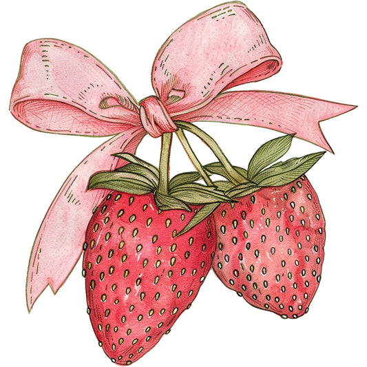 Strawberry Bow - DTF Transfer