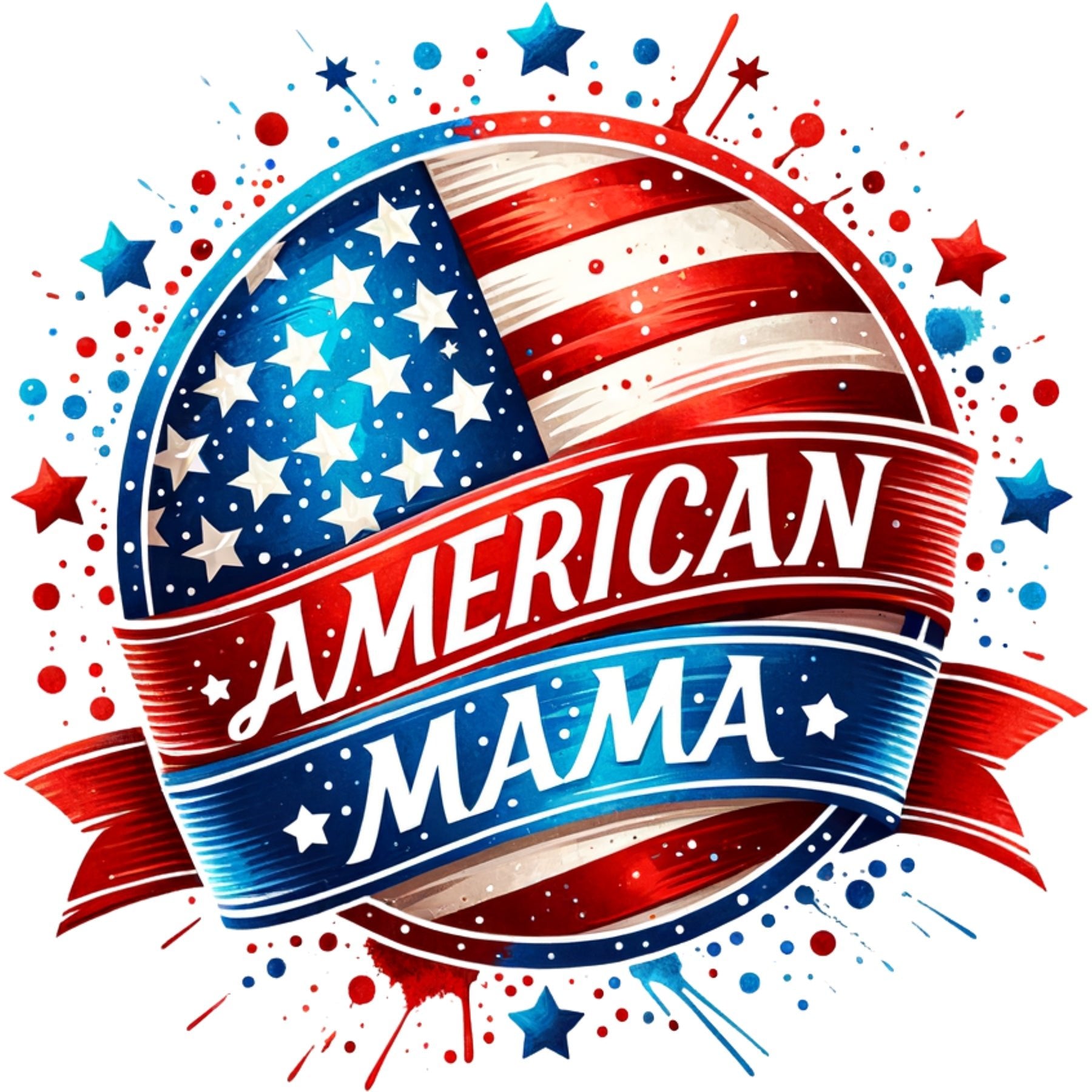 American Mama Ribbon - DTF Transfer - SnappyDTF.com