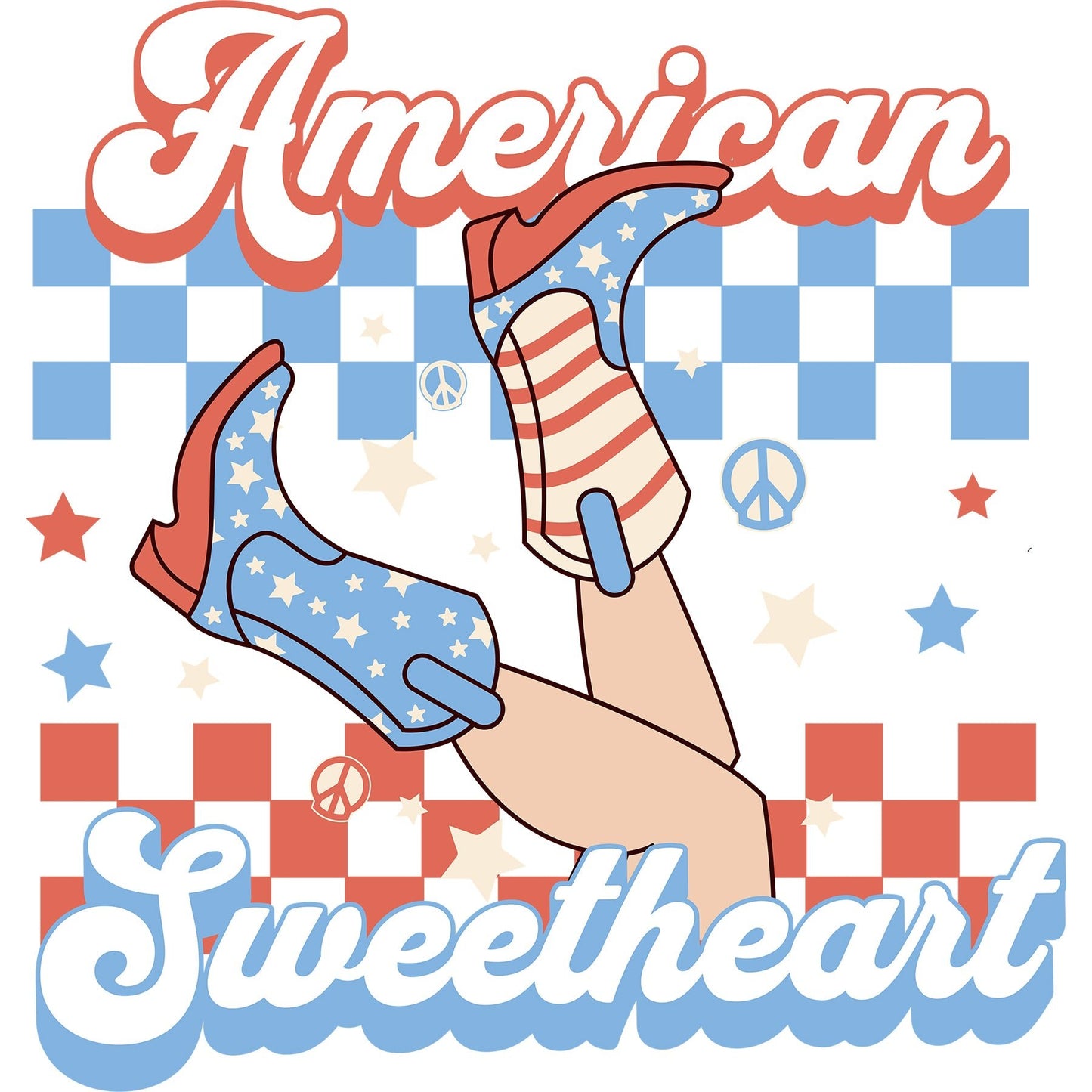 American Sweetheart Boots - DTF Transfer - SnappyDTF.com