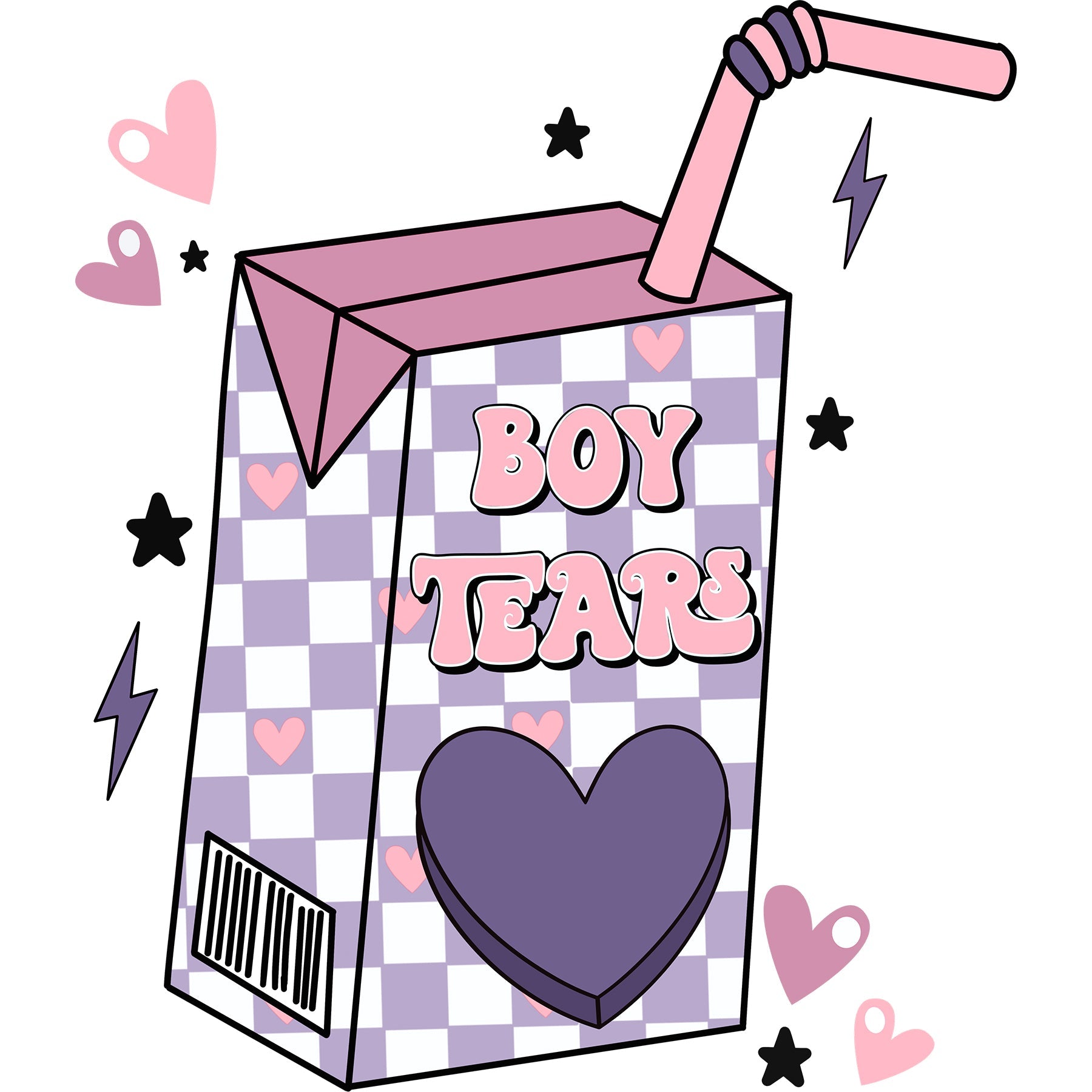 Boy Tears Juice Box Pastel - DTF Transfer - SnappyDTF.com