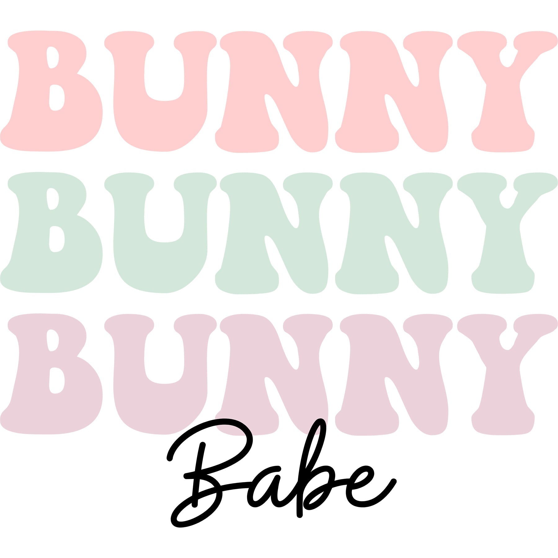 Bunny Babe Pastel - DTF Transfer - SnappyDTF.com