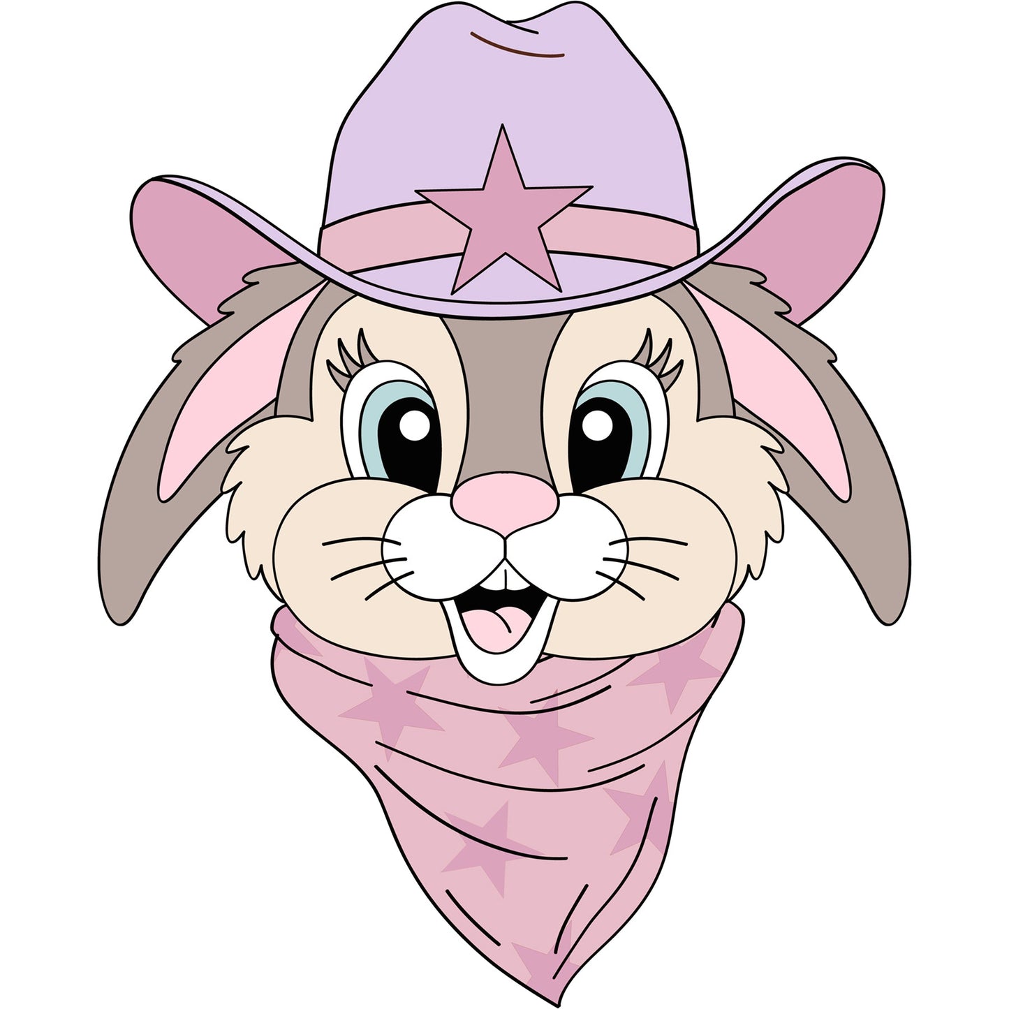 Cowboy Bunny - DTF Transfer - SnappyDTF.com