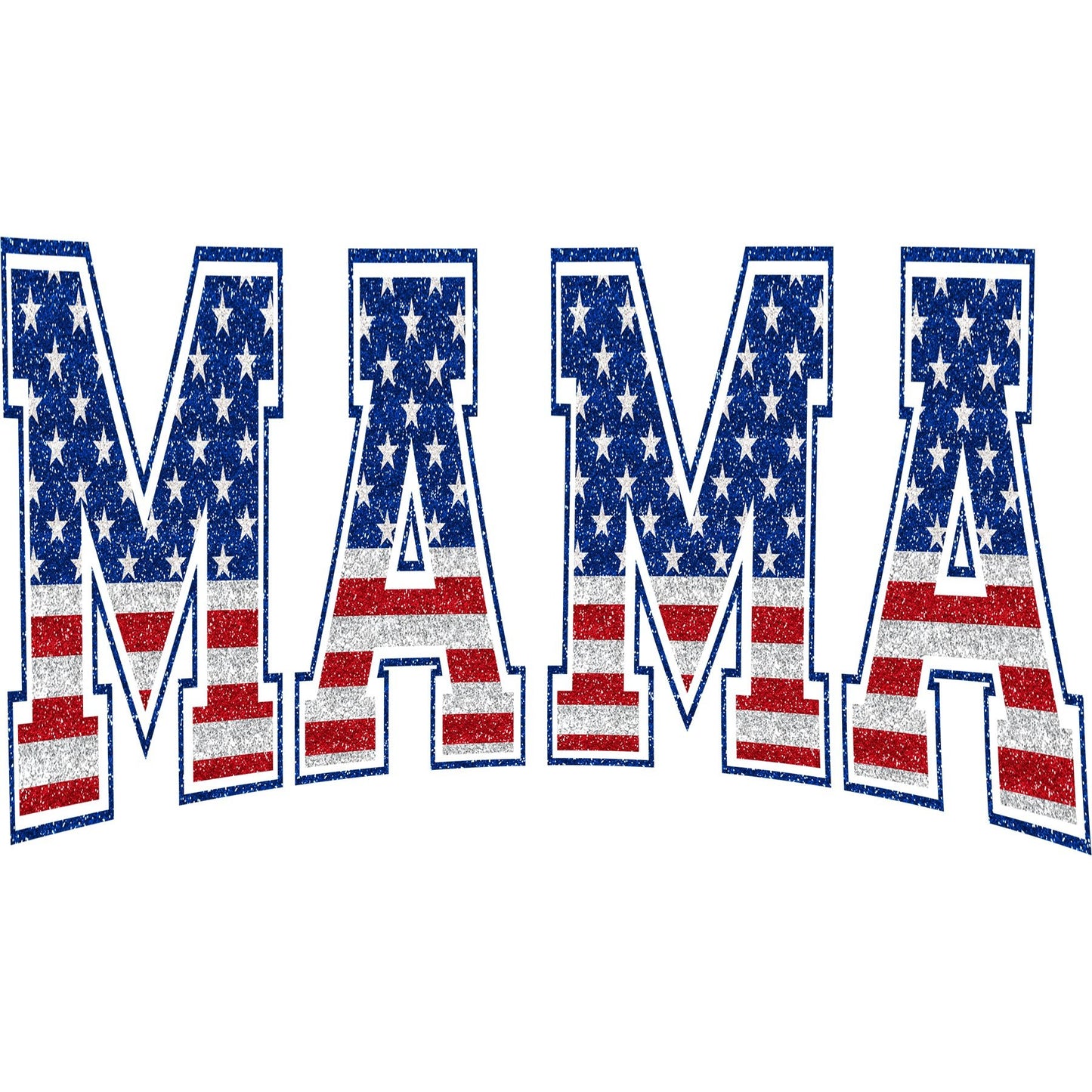 Red White and Blue Flag Mama - DTF Transfer - SnappyDTF.com